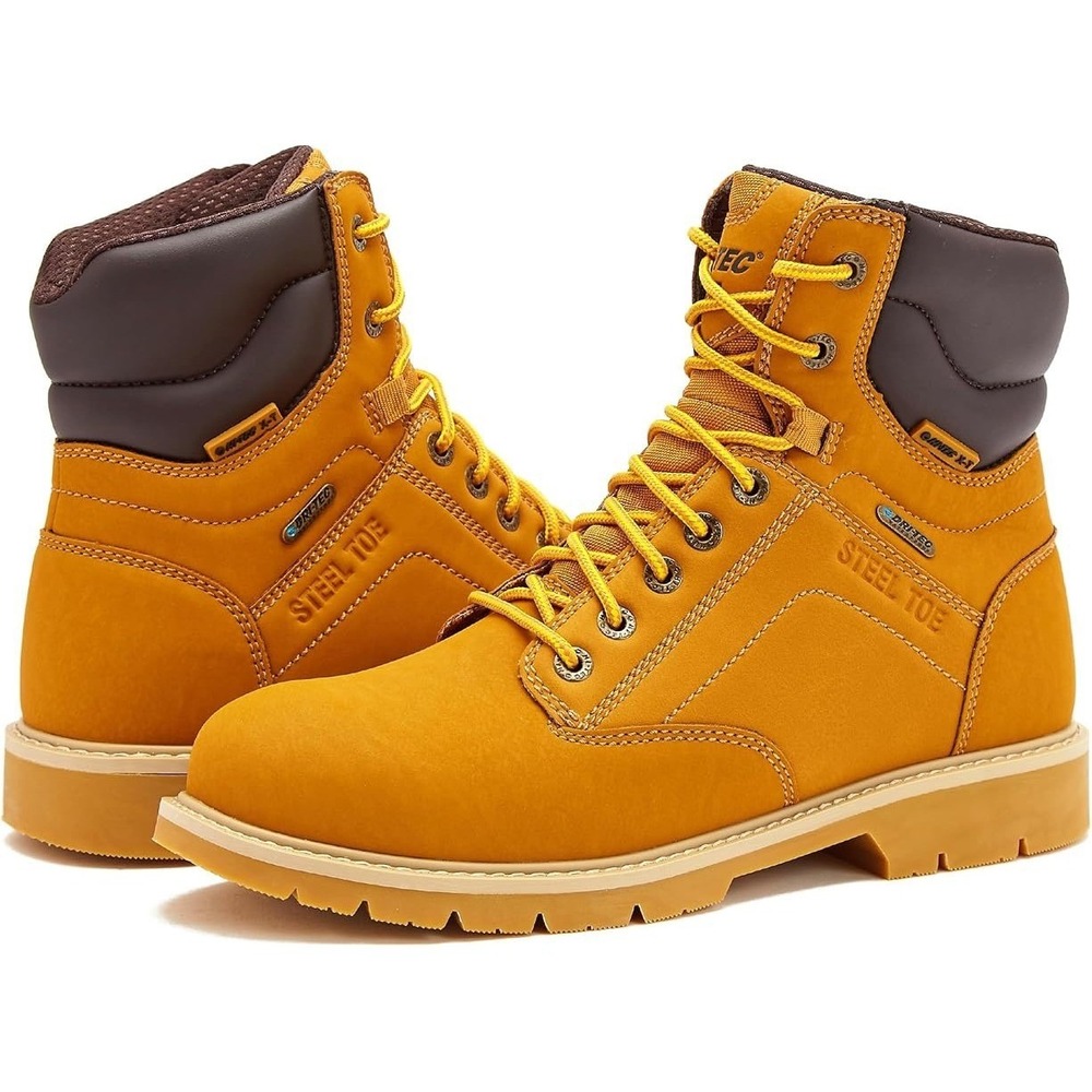 HI-TEC Men's Axel Steel Toe Waterproof Work‎ Boots Slip Resistant Sz 9.5